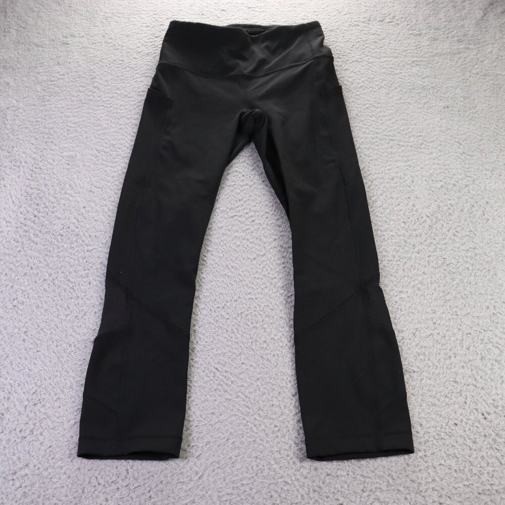Lululemon Pace Rival High Rise Crop Legging Pants Womens 2 Black Active Casual